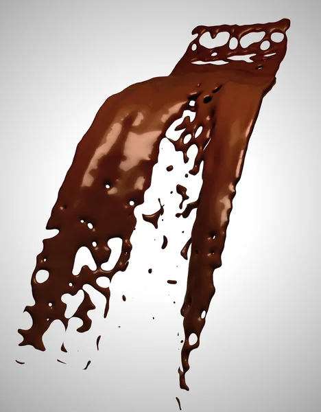 Flusso di cioccolato caldo — Foto Stock