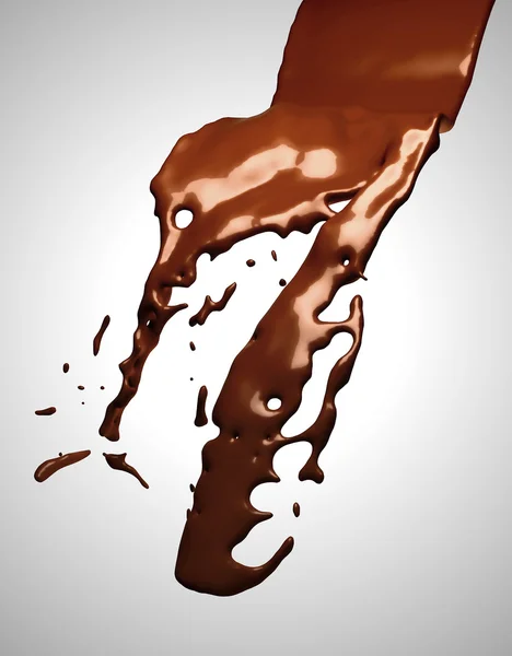 Fluxo de chocolate líquido quente — Fotografia de Stock