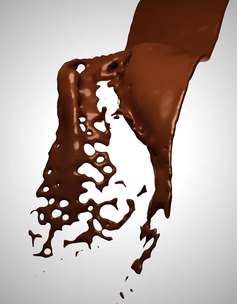 Fluxo de chocolate derretido — Fotografia de Stock