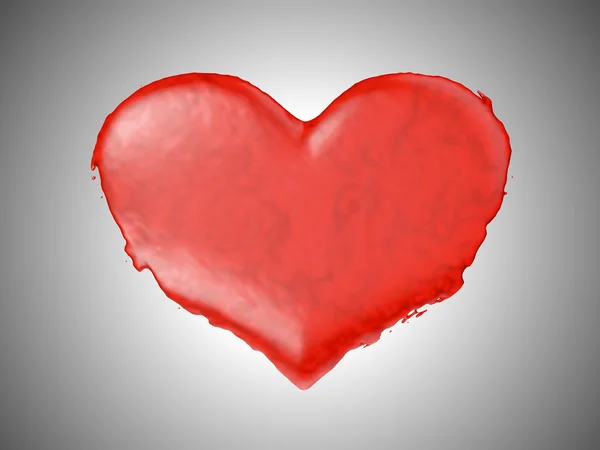 Röd vätska hjärta form - vin eller blod — Stockfoto