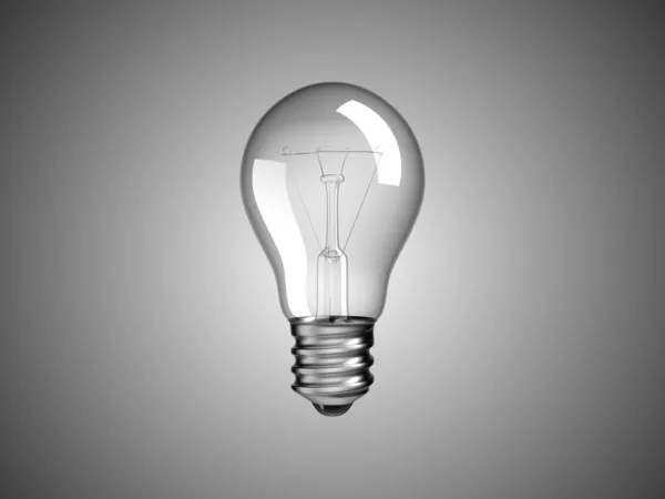 Řešení nebo nápad -, žárovka — Stock fotografie
