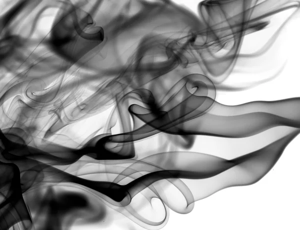 Abstract fume patterns on white — Stock Photo, Image
