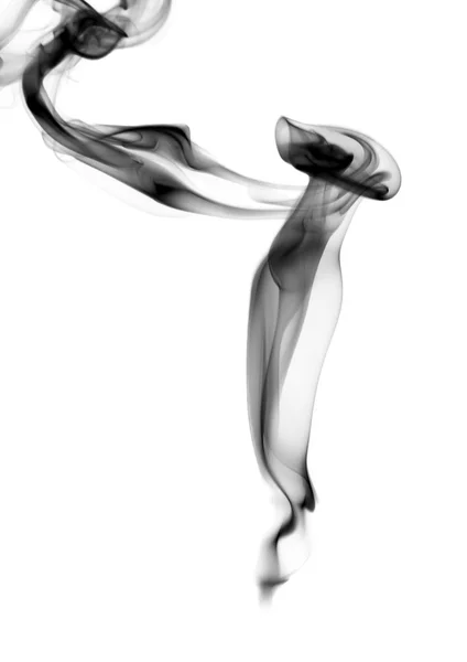 Черный дым на белом — стоковое фото