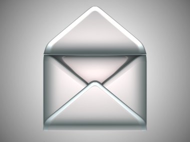 posta ve post - açılan gümüş zarf