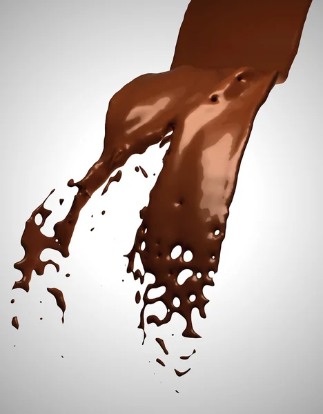 Black chocolate flow. Large resolution — Stock Photo, Image