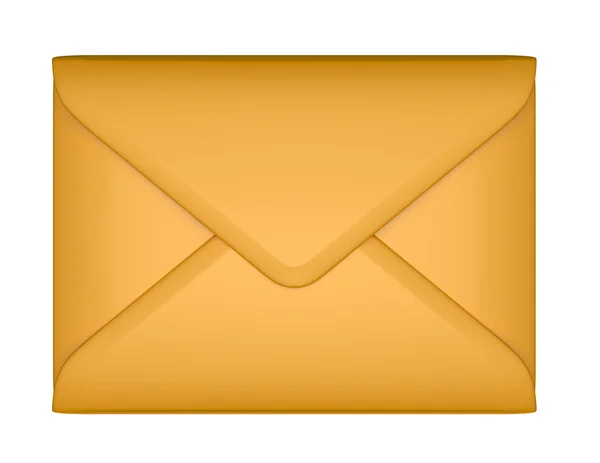 Mail en post - verzegelde papier envelop geïsoleerd — Stockfoto