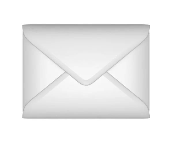 Mail és a post - fehér lezárt boríték — Stock Fotó