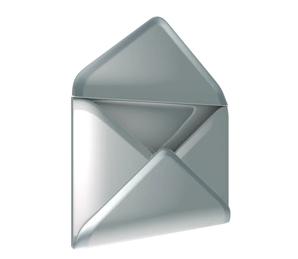 メールと投稿 - 開いた金属の封筒 — ストック写真