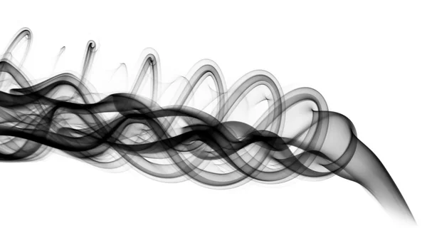 Bladerdeeg van abstracte rook wervelingen op wit — Stockfoto