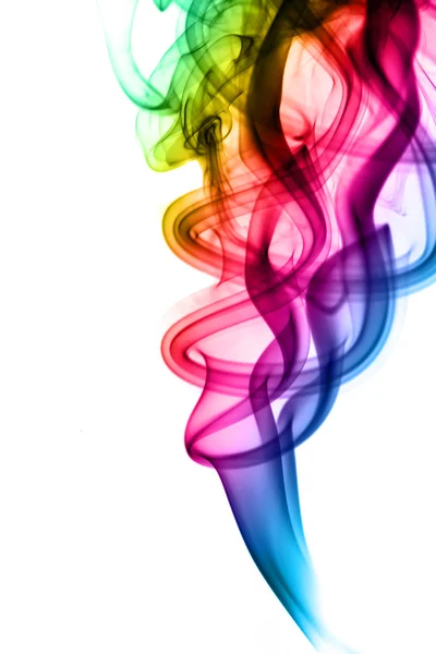 Abstrait coloré fumée tourbillonne — Photo