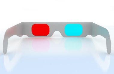 Modern 3D cinema glasses clipart