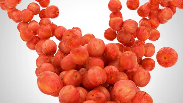 Большая группа спелых яблок — стоковое фото