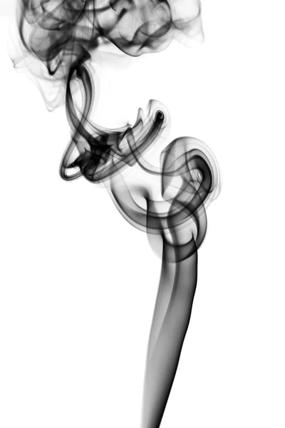 stock image Black Abstract fume swirls on white