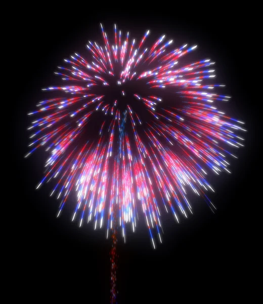 Kleurrijke feestelijke vuurwerk 's nachts — Stockfoto