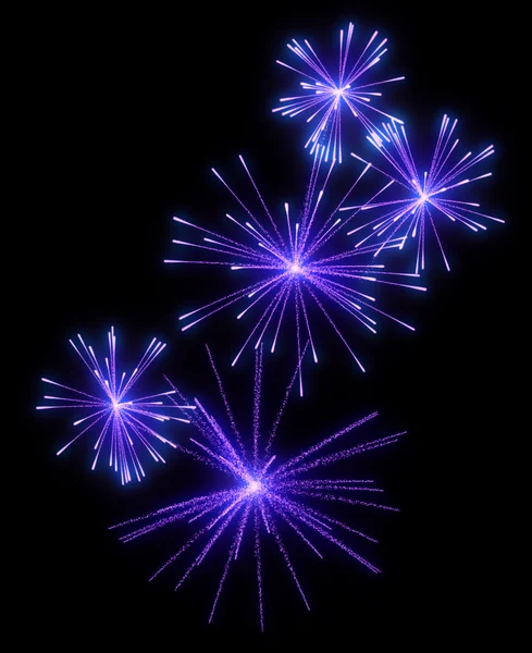 Lila ünnepi tűzijáték, éjszaka — Stock Fotó