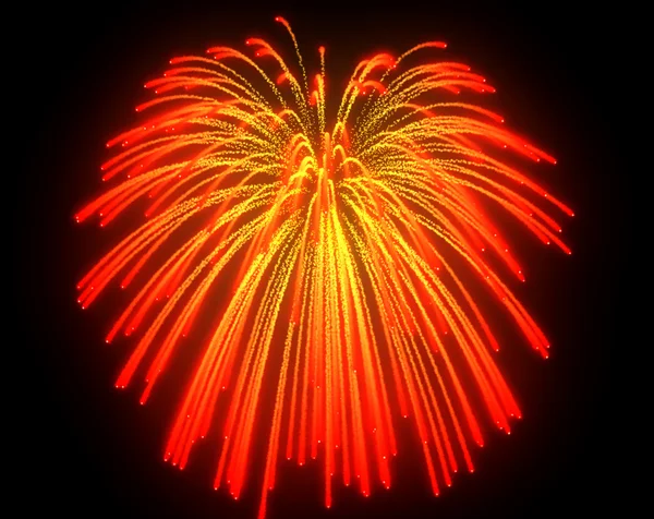 Explosões de fogos de artifício laranja — Fotografia de Stock