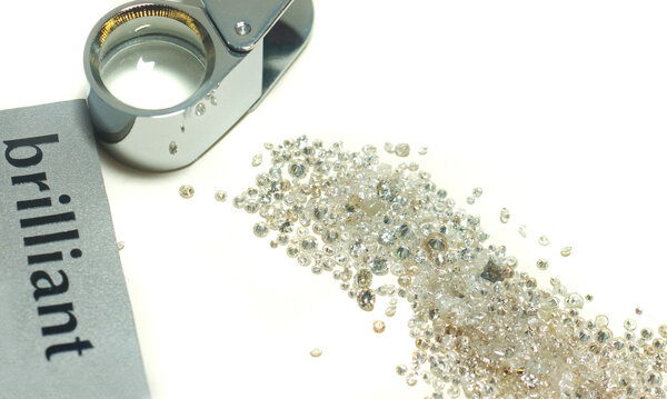 Sorting of gems - diamonds and loupe