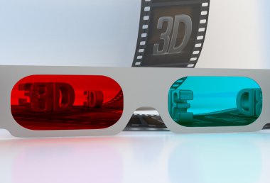 3D gözlüklerle - soyut film görmek
