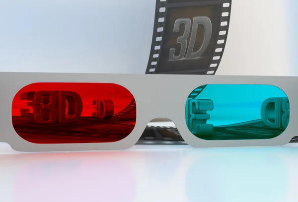 Durch 3D-Brille sehen - abstrakter Film — Stockfoto