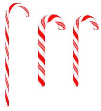 Festive Candy canes isolated clipart