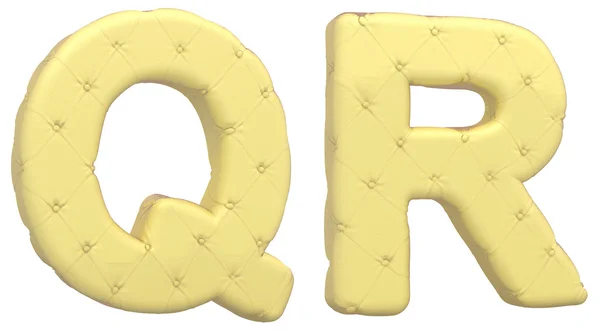 Πολυτελή μαλακό δέρμα γραμματοσειρά q γράμματα r — Φωτογραφία Αρχείου