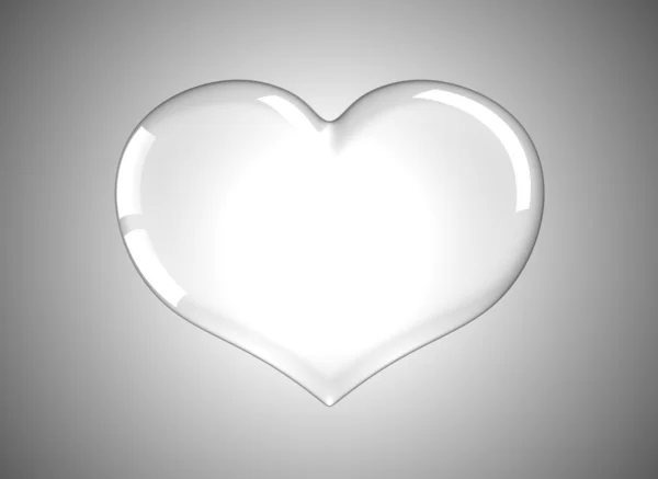 Žádná láska - zmrazené tvaru srdce — Stock fotografie