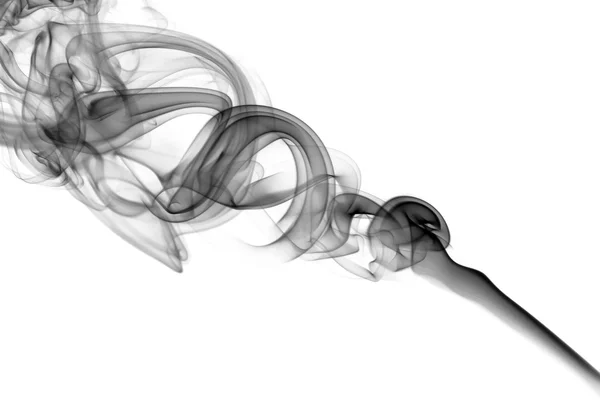 Абстрактный черный дым на белом — стоковое фото
