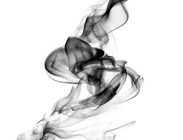 Abstrakt röken virvlar på vit — Stockfoto