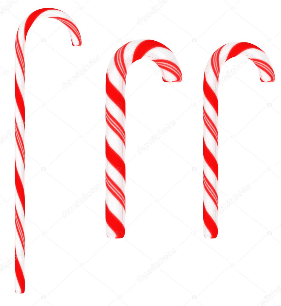 Festive Candy canes isolated