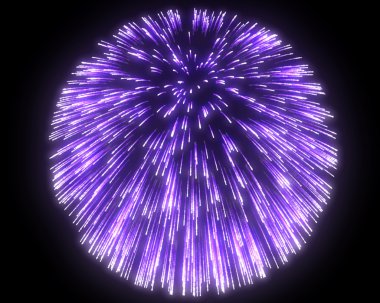 Festive purple fireworks at night clipart