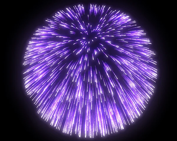 Feestelijke paarse vuurwerk 's nachts — Stockfoto