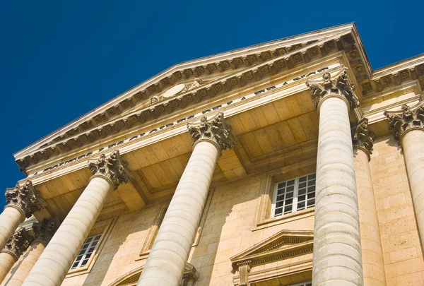 Palatset Fasad Med Kolumner Versailles Blå Himmel Frankrike — Stockfoto