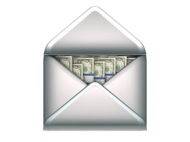 Havale ve para transferi - bize açılan zarfın üzerine beyaz dolar