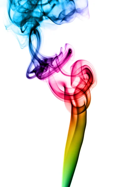 Colorful Abstract fume swirls on white — Stock Photo, Image