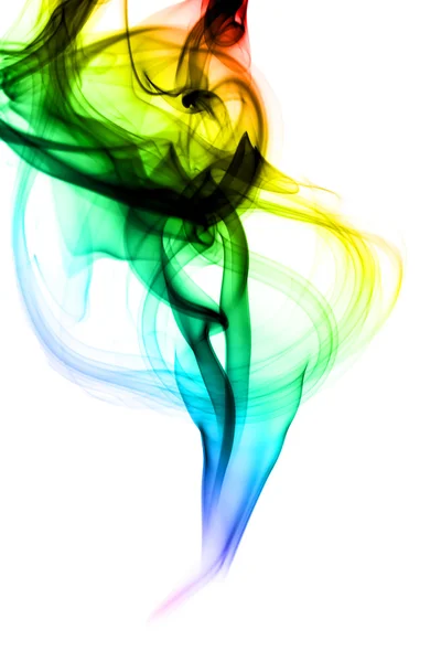 Abstraction colorée. Forme de vapeur sur blanc — Photo