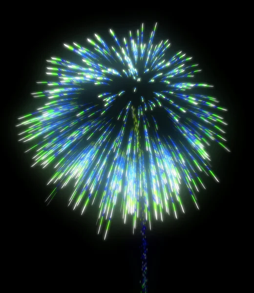 Színes ünnepi tűzijáték, éjszaka — Stock Fotó