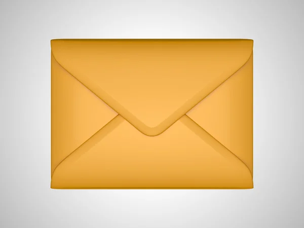 E-mailben és postai úton: lezárt papír boríték — Stock Fotó