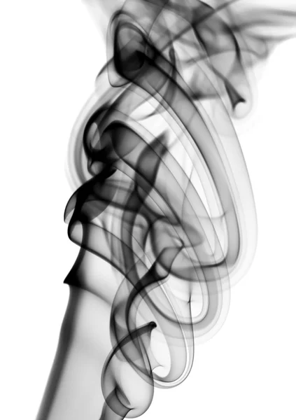 Padrões Abstratos Fumaça Sobre Fundo Branco — Fotografia de Stock