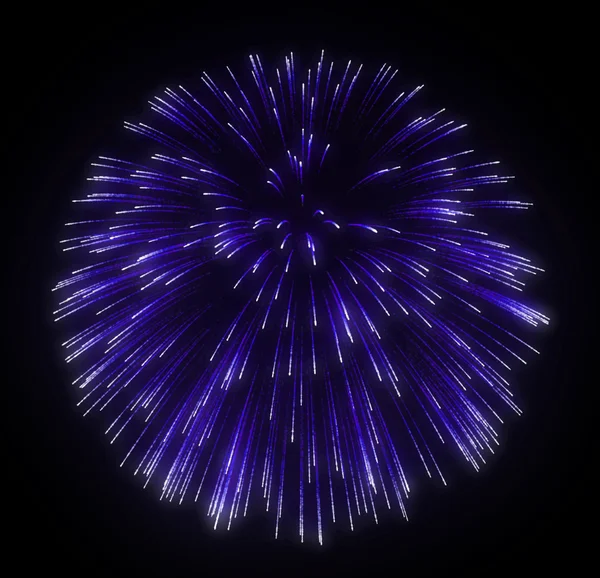 Fuochi d'artificio festivi variopinti di notte — Foto Stock