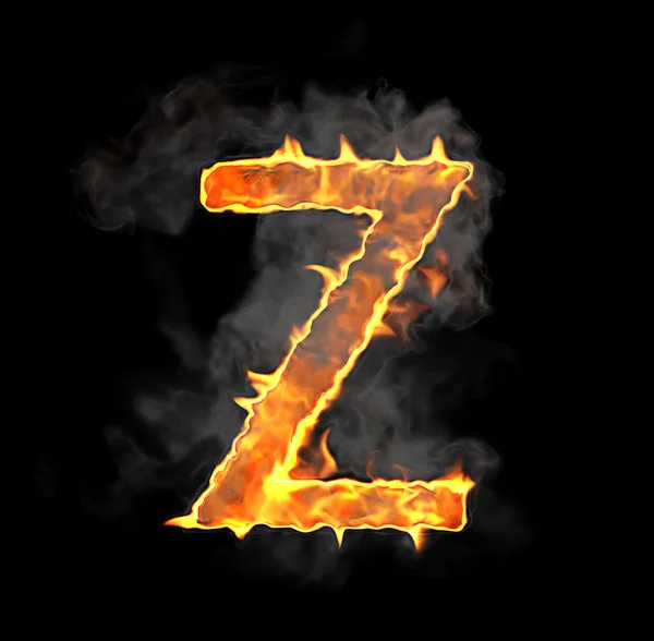 燃焼炎フォント z の手紙 — ストック写真