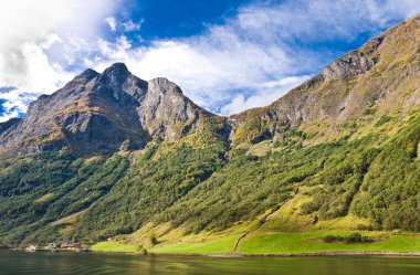 Fjords in Norway and Scandinavian nature clipart