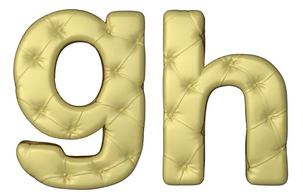 Lüks bej deri yazı tipi g s harfler — Stok fotoğraf