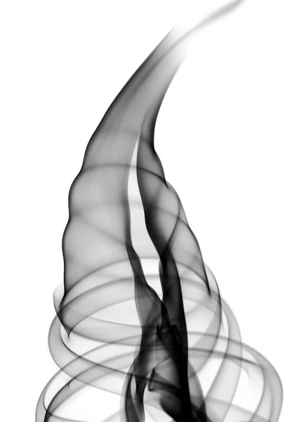 白い煙の黒いパフ — ストック写真