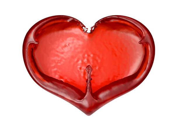 Liebe und Leidenschaft: Herzform isoliert — Stockfoto