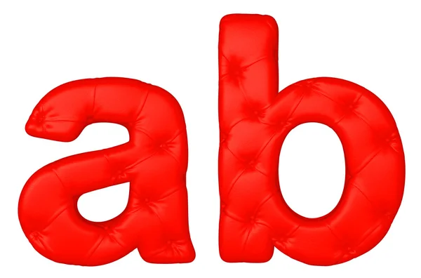 豪华红色皮革字体 b 字母 — 图库照片