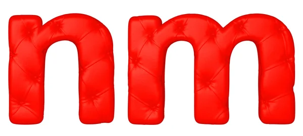 Роскошный красный шрифт M N букв — стоковое фото