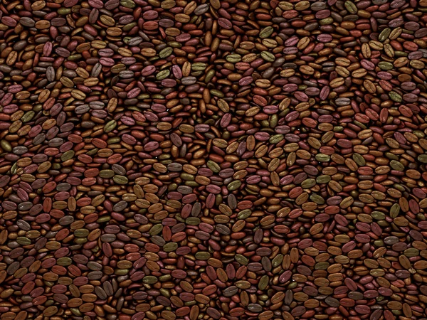 Ongesorteerde koffiebonen textuur of achtergrond — Stockfoto