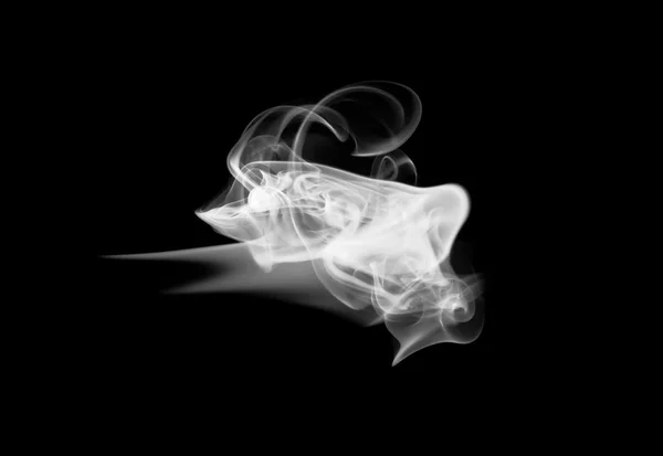 Abstract fume shapes on black — Stock Photo, Image