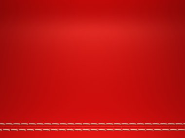 Red horizontal stitched leather background clipart