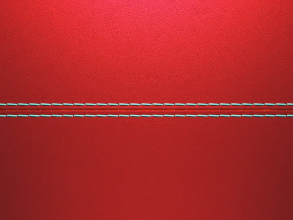 Red luxury stitched leather background — Stock Photo, Image